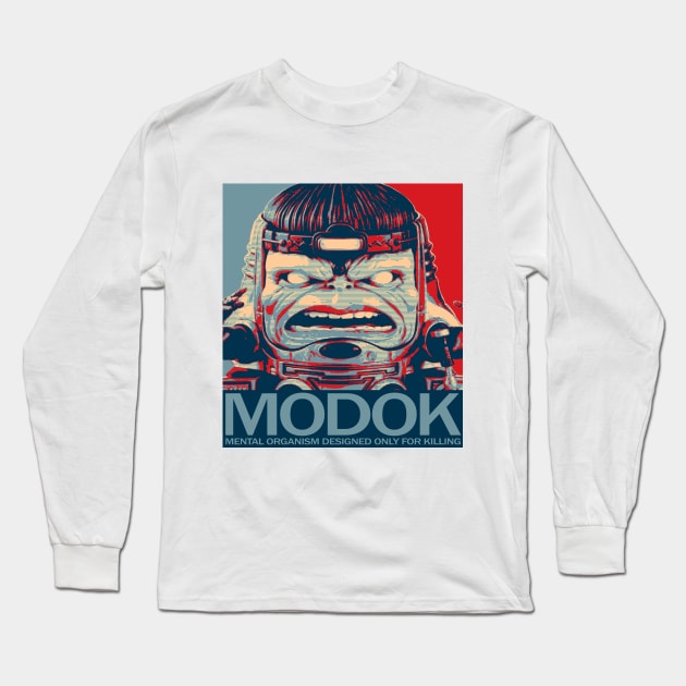 MODOK (Shepard Fairey) Long Sleeve T-Shirt by SamuRonX